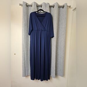 Elegant Navy Blue Maxi Dress